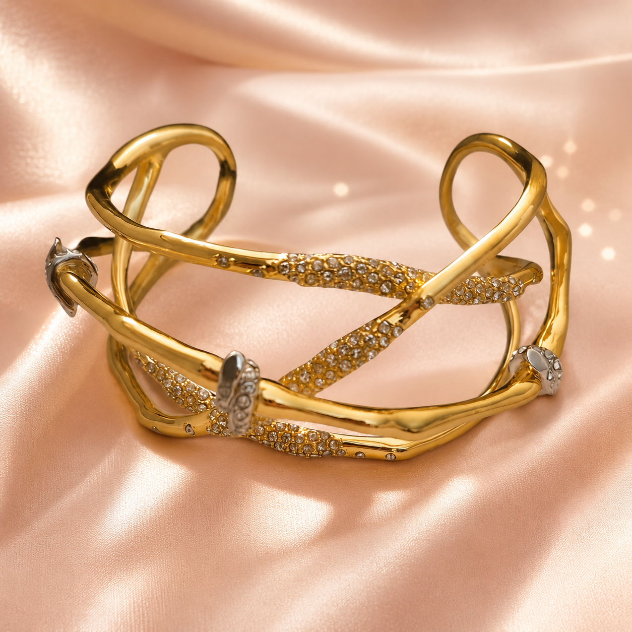 Alexis Bittar Solanales Crystal Cuff Bracelet