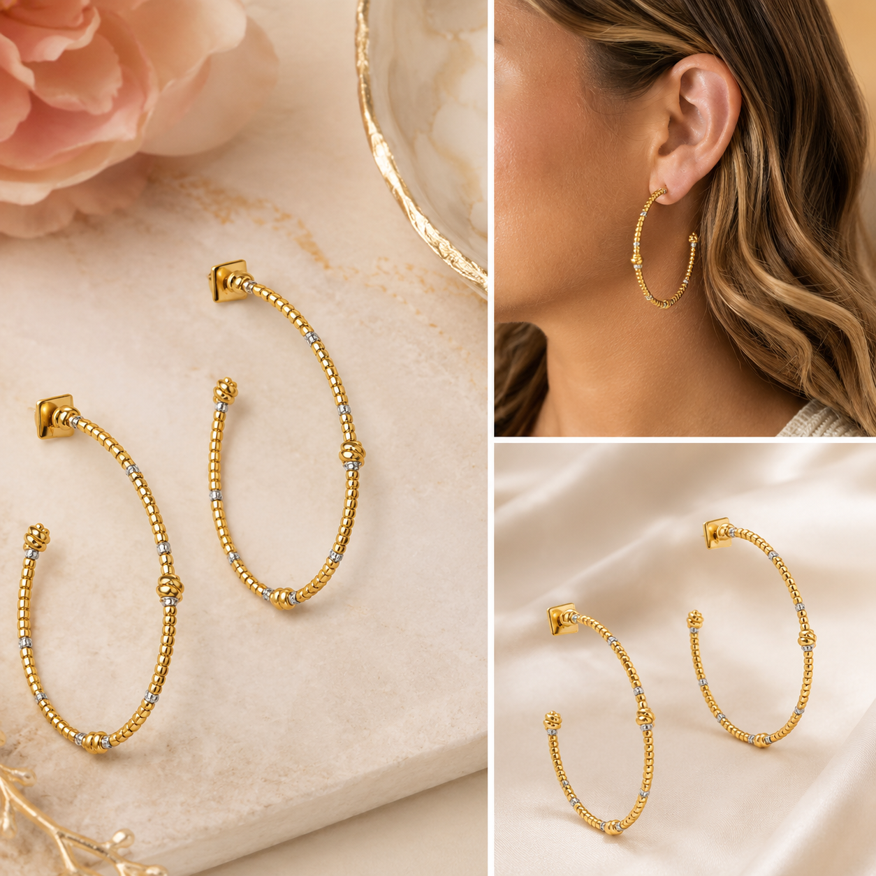 Alexis Bittar Crystal Knot Hoop Earrings