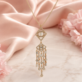 Karl Lagerfeld Glass Stone Mosaic Shaky Pendant Necklace