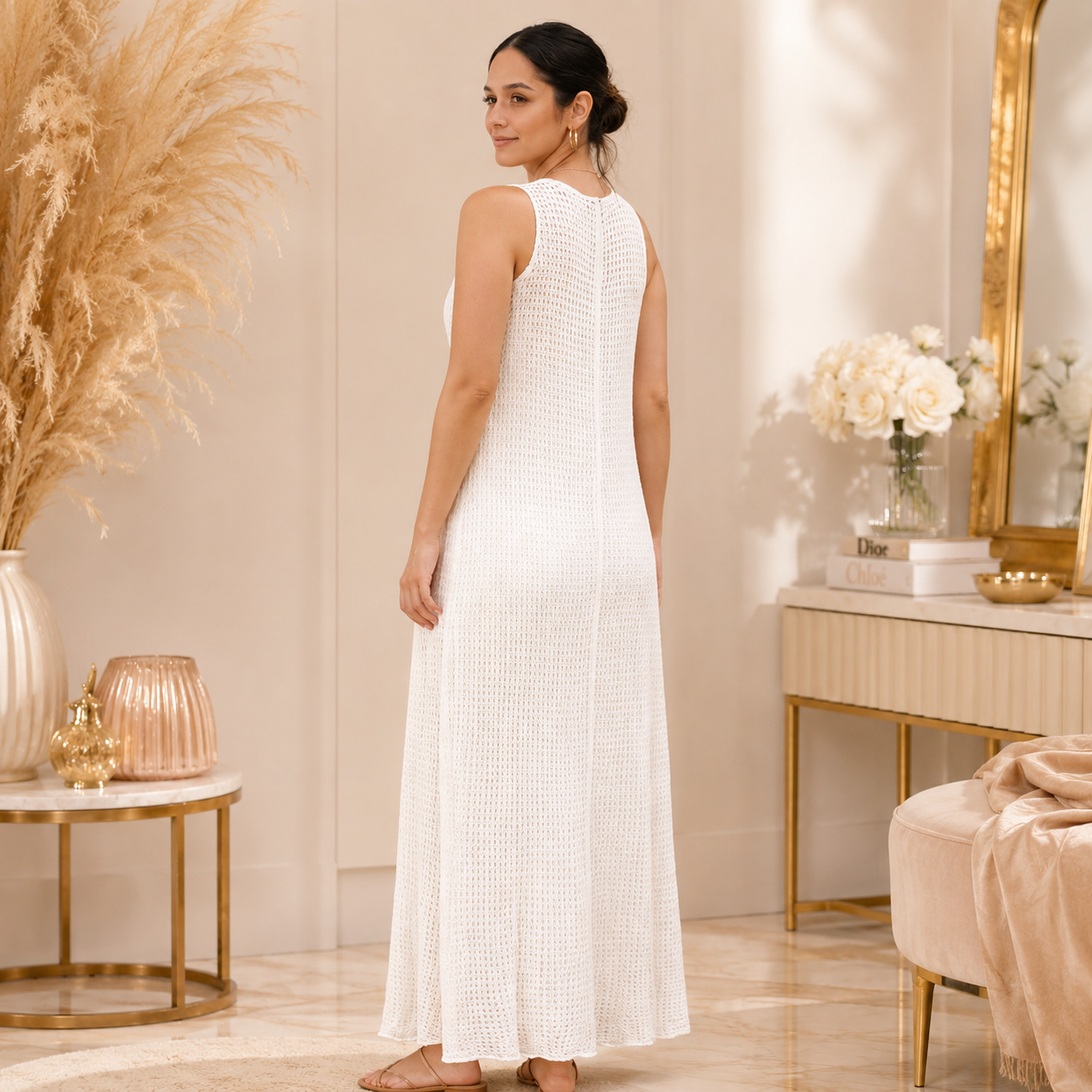 Le' AL.X Long Crochet Dress
