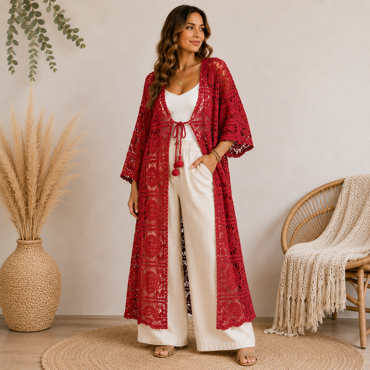 Raj Thick Emroidered Duster