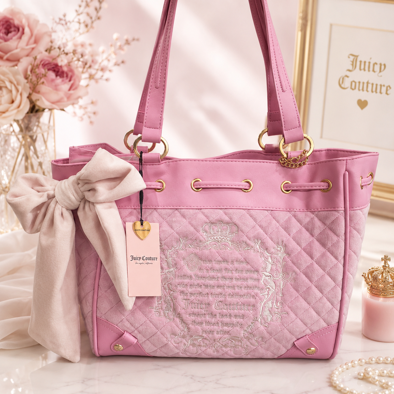 Viral Juicy Couture Retro Juicy Tale Tote Bag Retro