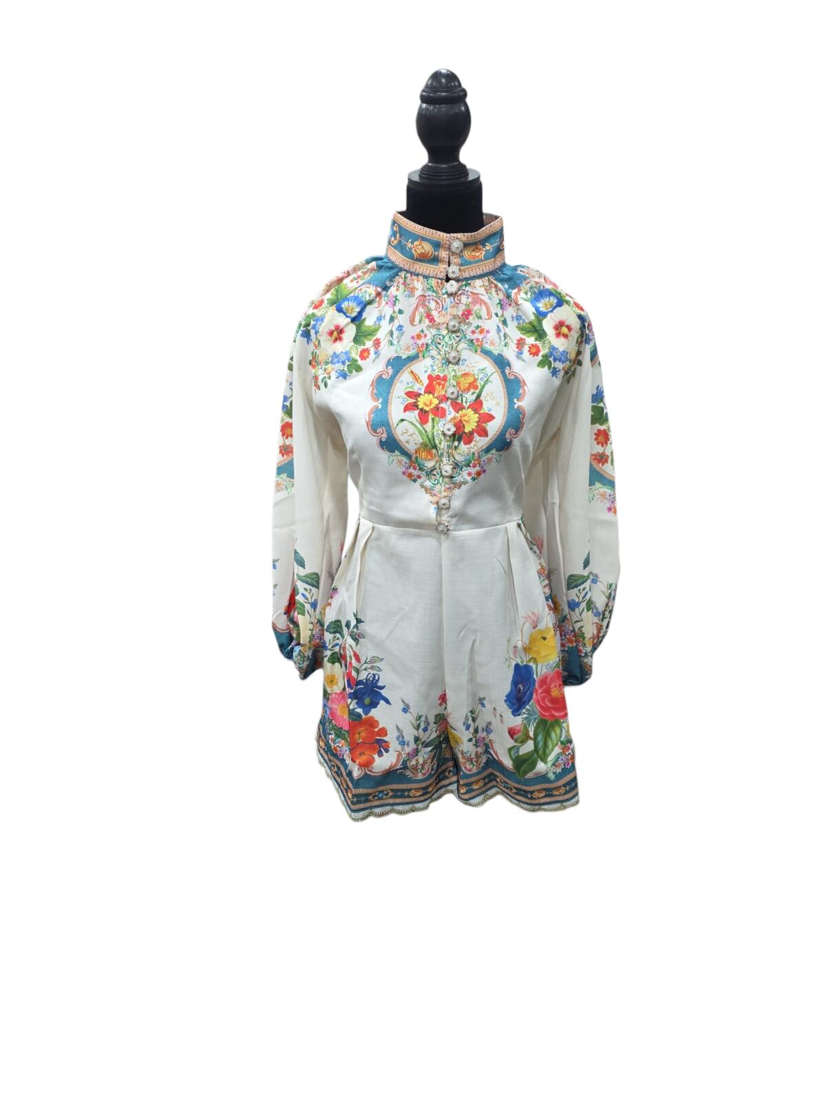 DALIA MACPHEE Long Sleeve Romper Without Belt
