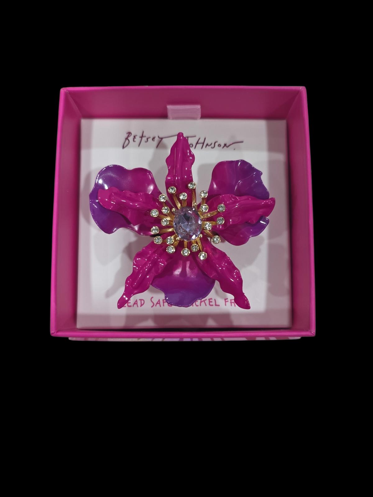 Betsey Johnson Gold Plated Floral Ring