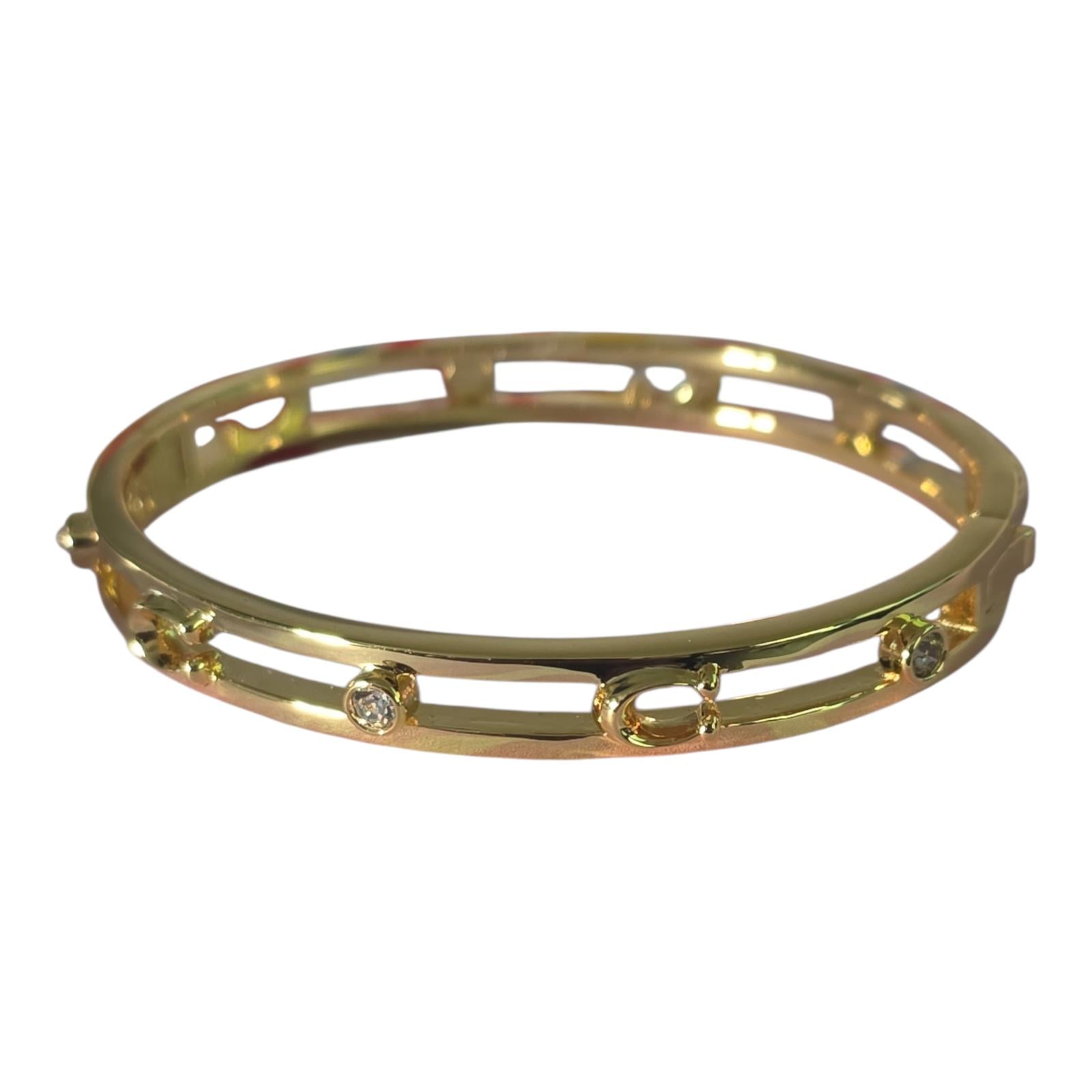 COACH Women's Signature C Open Bangle Bracelet