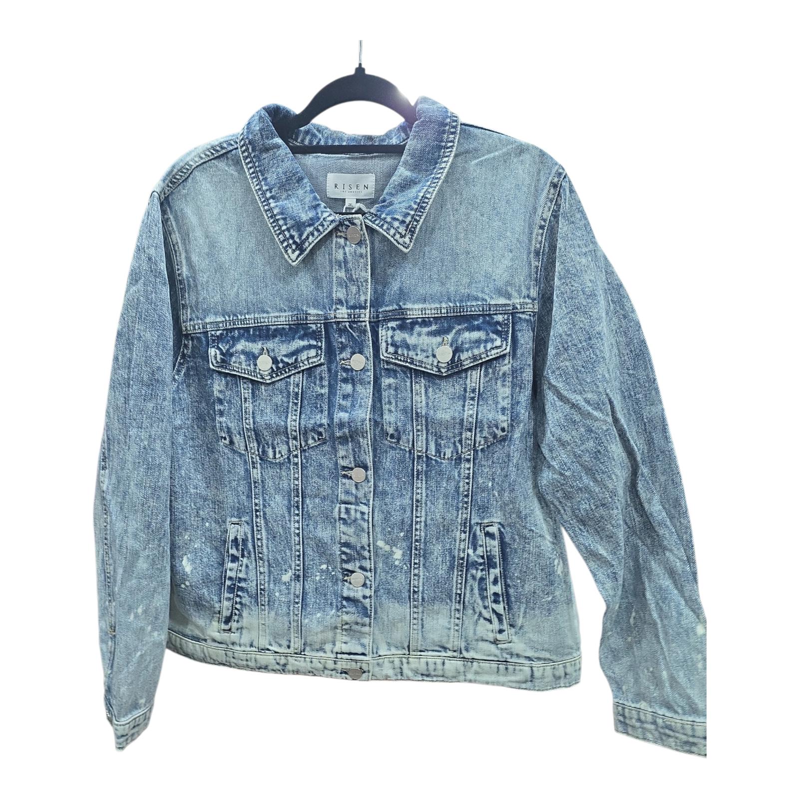 RISEN Plus Relaxed Fit Washed Denim Jacket Size 2X