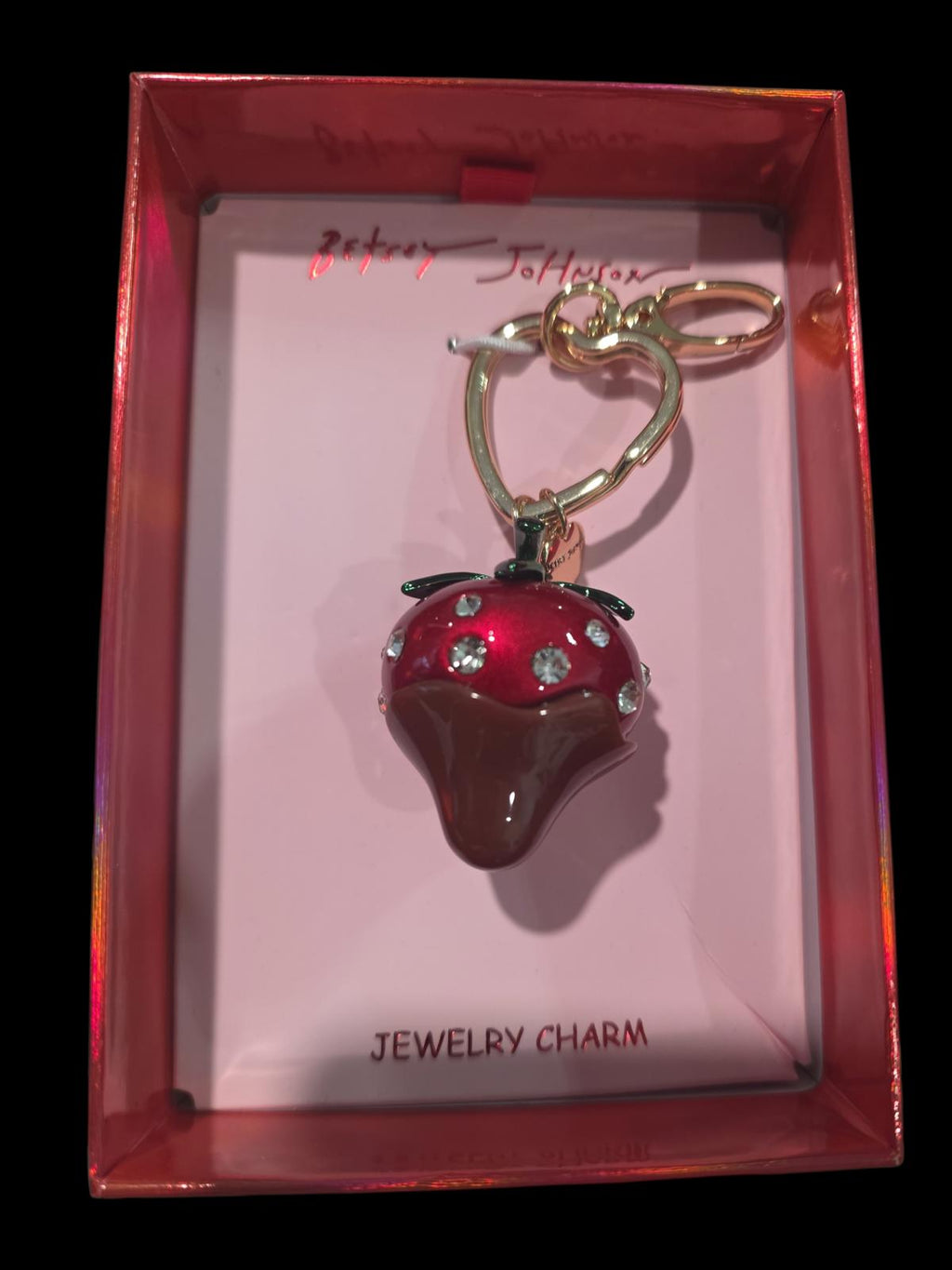 Betsey Johnson Chocolate Strawberry Purse Charm