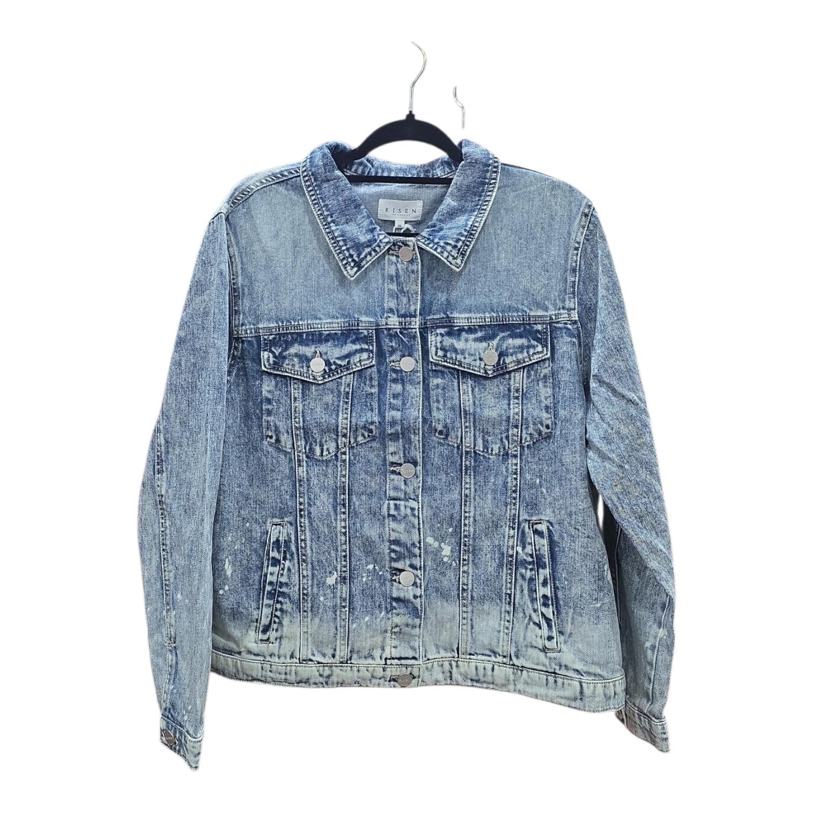 RISEN Plus Relaxed Fit Washed Denim Jacket Size 2X