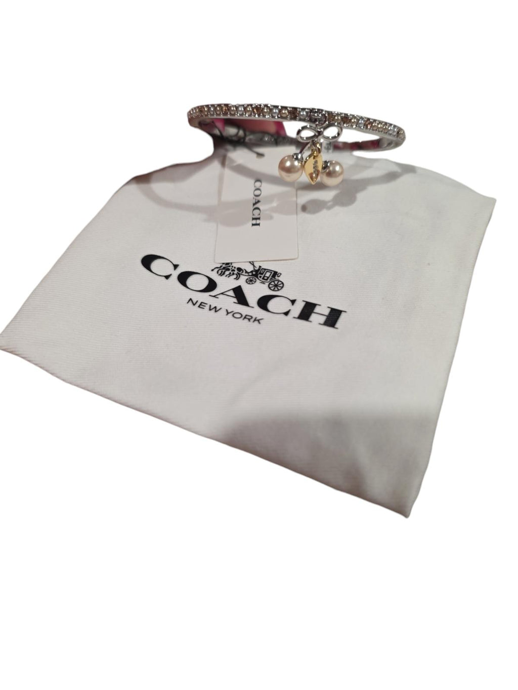 Coach Kisslock Cherry Pavé Bangle