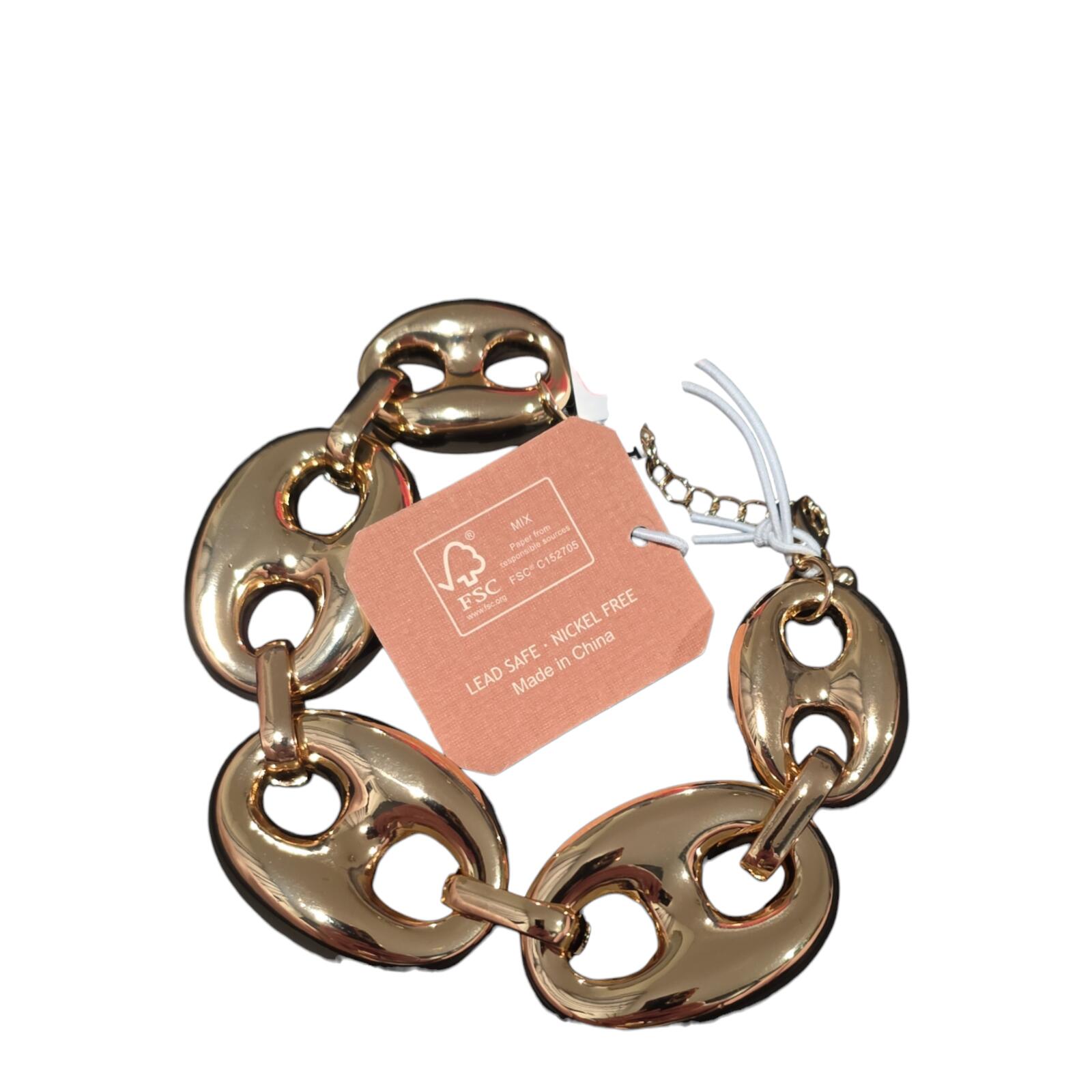 Camila Coelho Gold Tone Chunky Link Bracelet