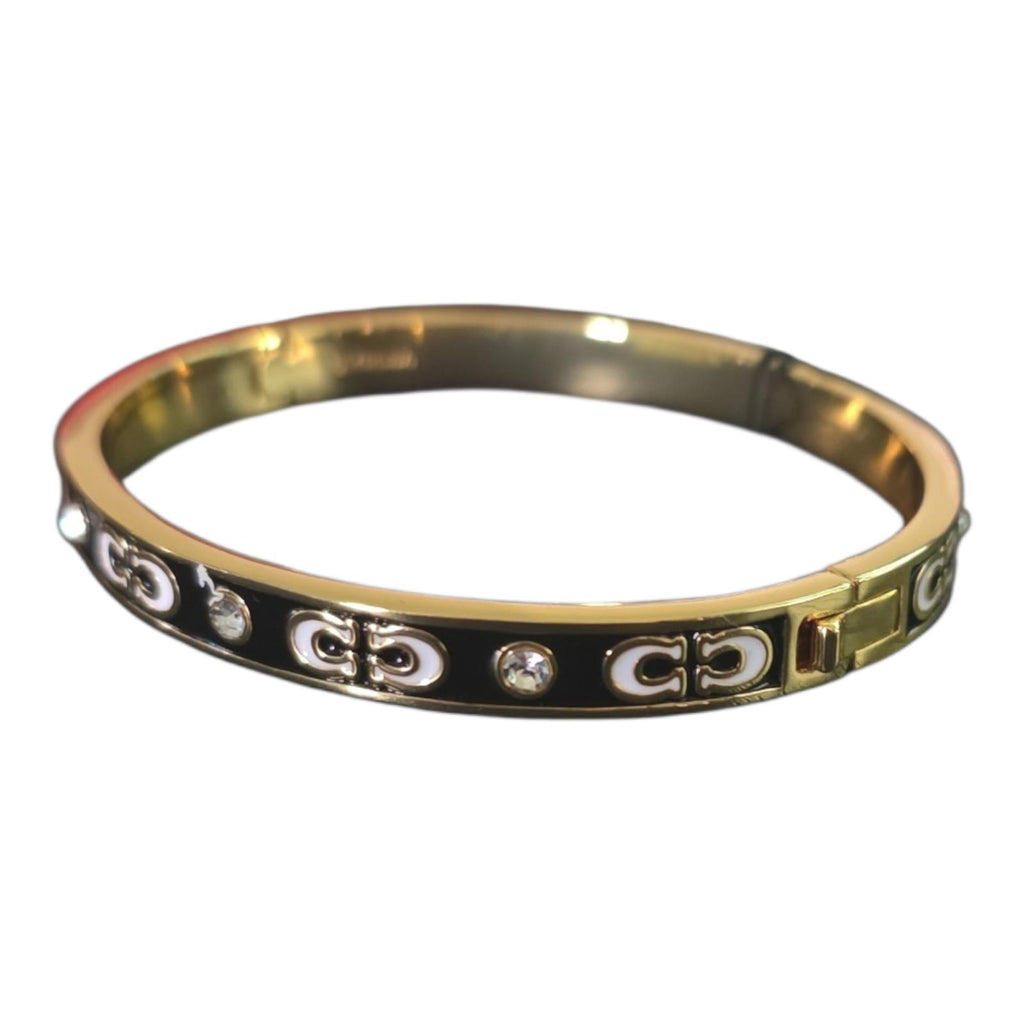 Coach Signature Enamel Hinged Bangle