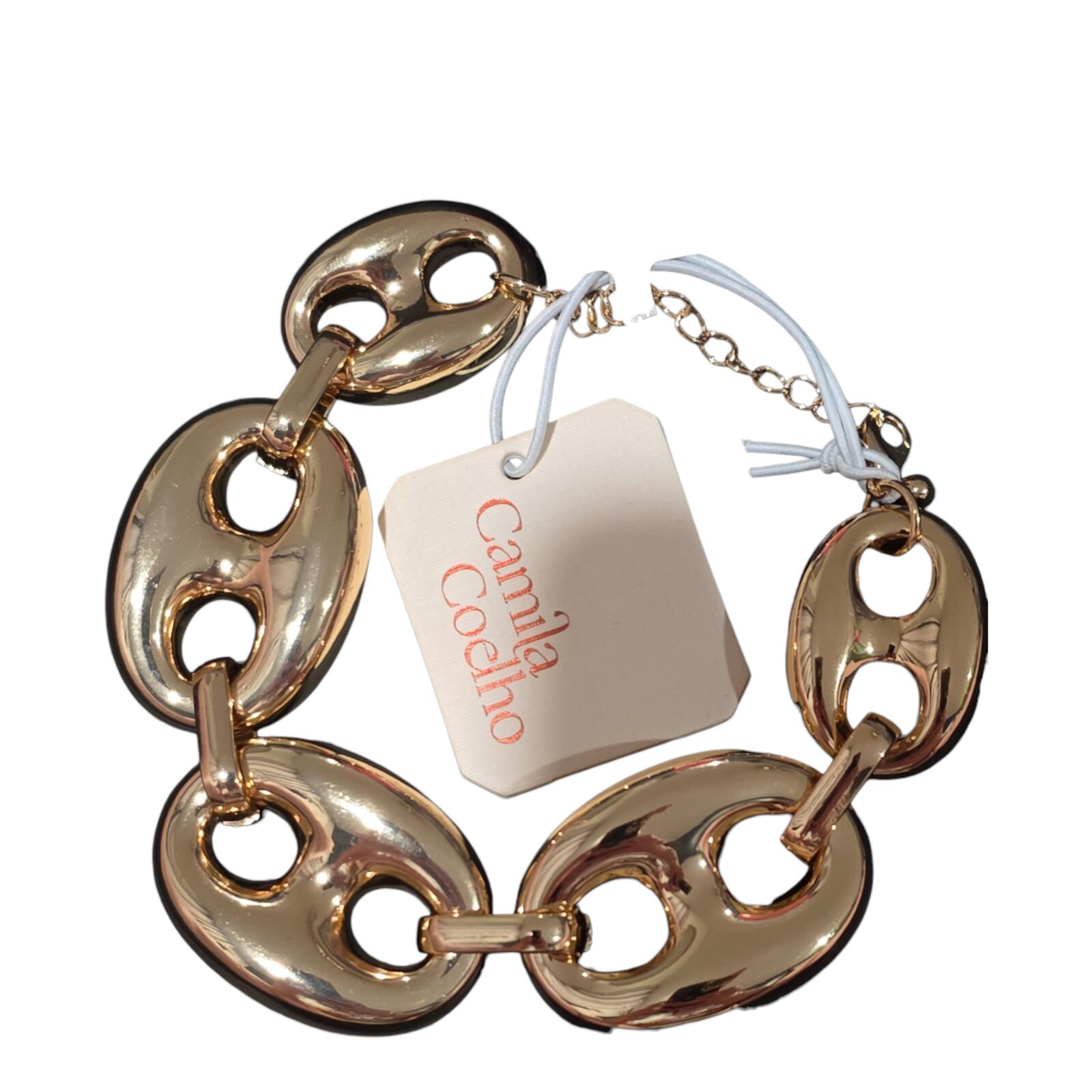 Camila Coelho Gold Tone Chunky Link Bracelet