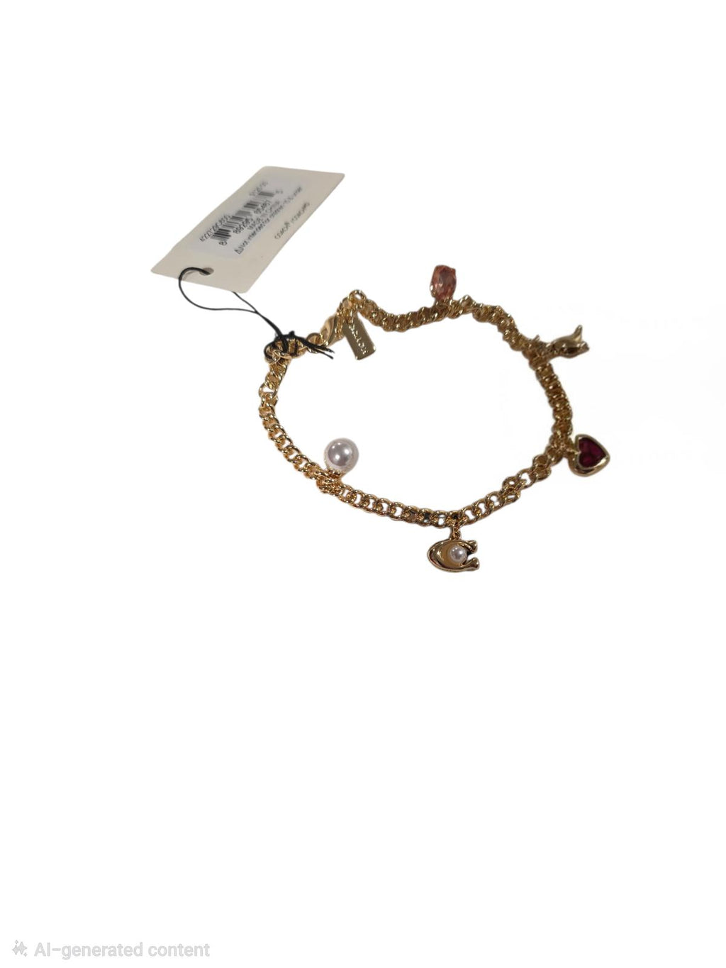 Coach Signature Heart Charm Bracelet