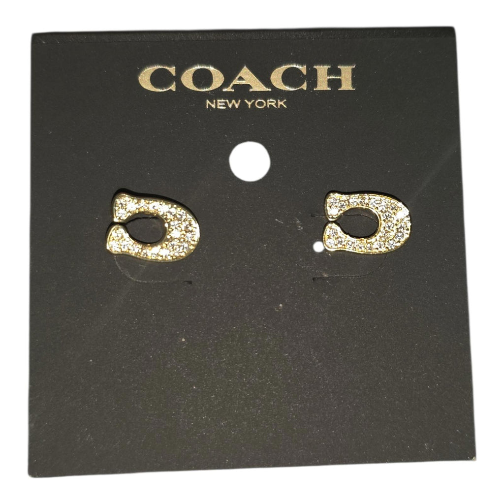 Coach Signature Pavé C Stud Earrings