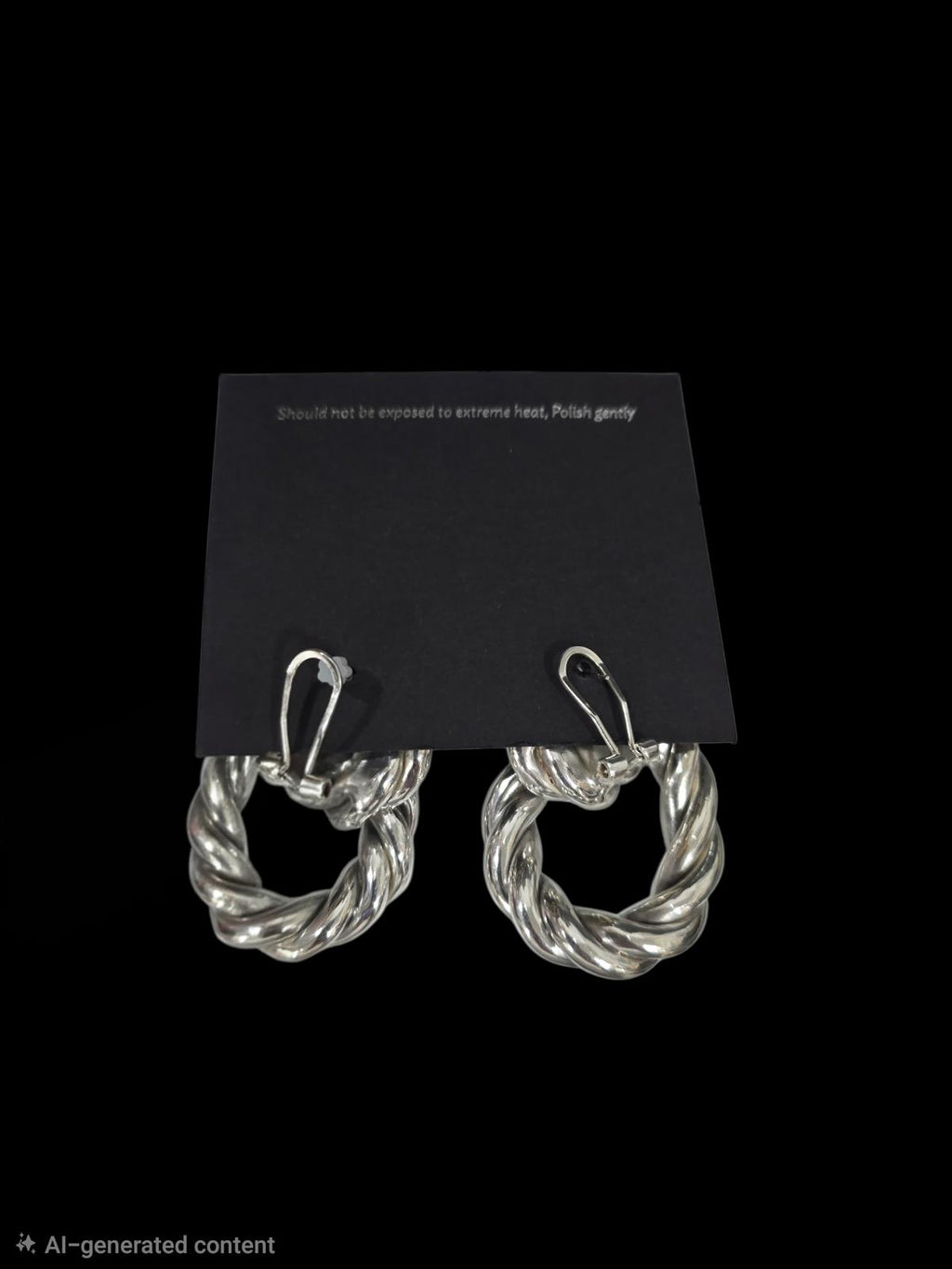 E&L Israel Sterling Silver Electroform Braided Earrings