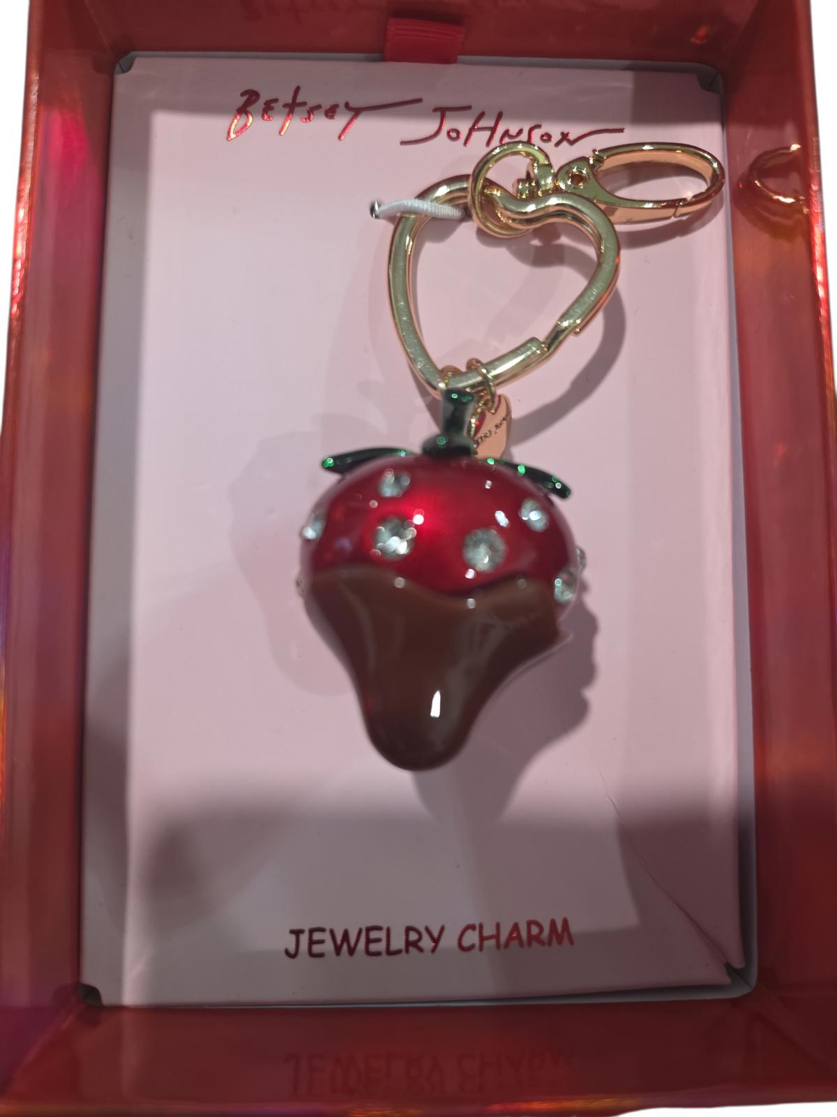 Betsey Johnson Chocolate Strawberry Purse Charm