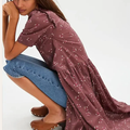 Free People  Bella Mae Midi Dress - Bittersweet Combo