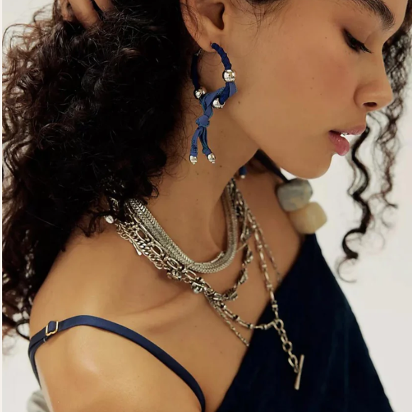 Free People  Lingering Love Hoops Earrings