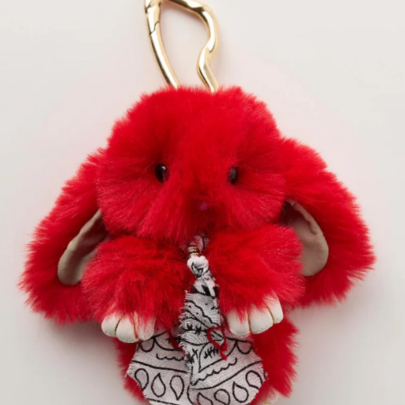 Free People Fluffy Rabbit Bag Charm