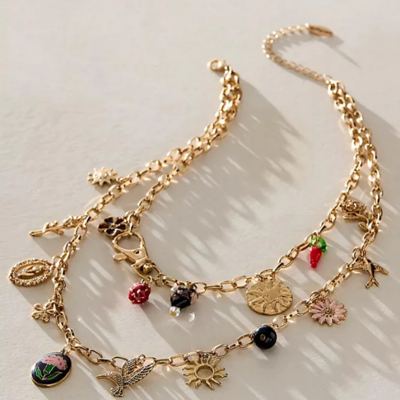 Free People Maxamillion Charm Necklace NWT