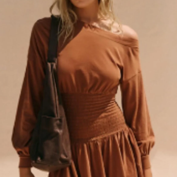 Free People Scorching Hot Long-Sleeve Mini Dress