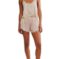 Free People Women's Midnight Muse 2-Piece Scoop Neck Top and Shorts Set