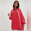 Free People We The Free Women’s Oversized Hoodie Red Size Med