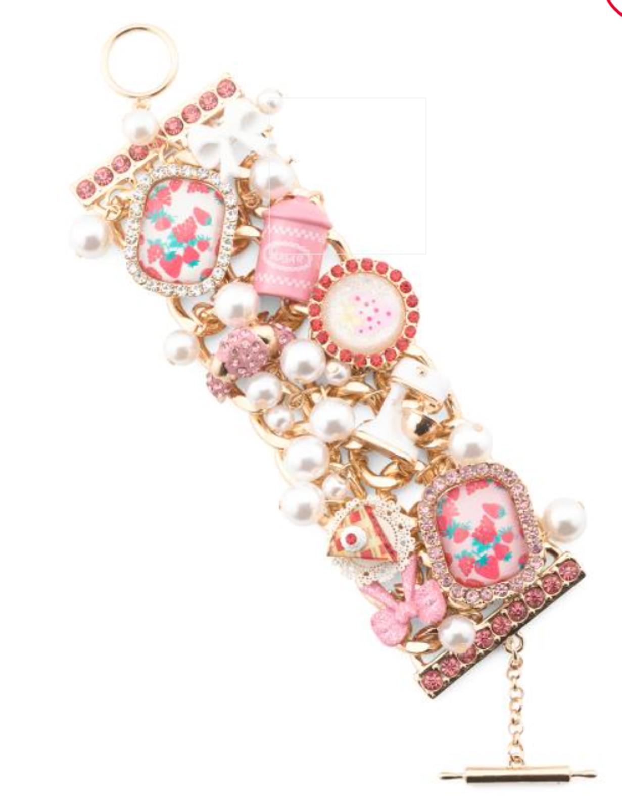 BETSEY JOHNSON Baking Cluster Toggle Bracelet