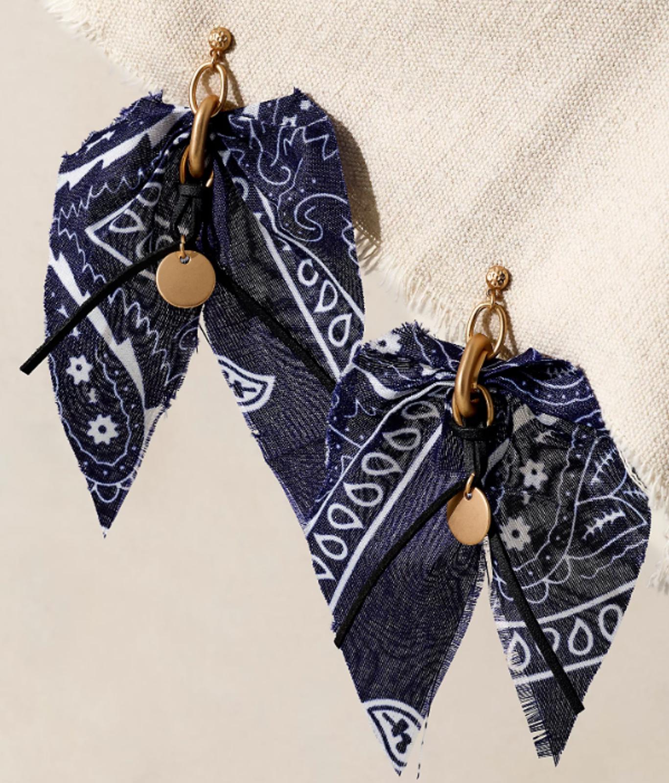 Free People Ariana Ost Mae Scarf Dangle Earrings