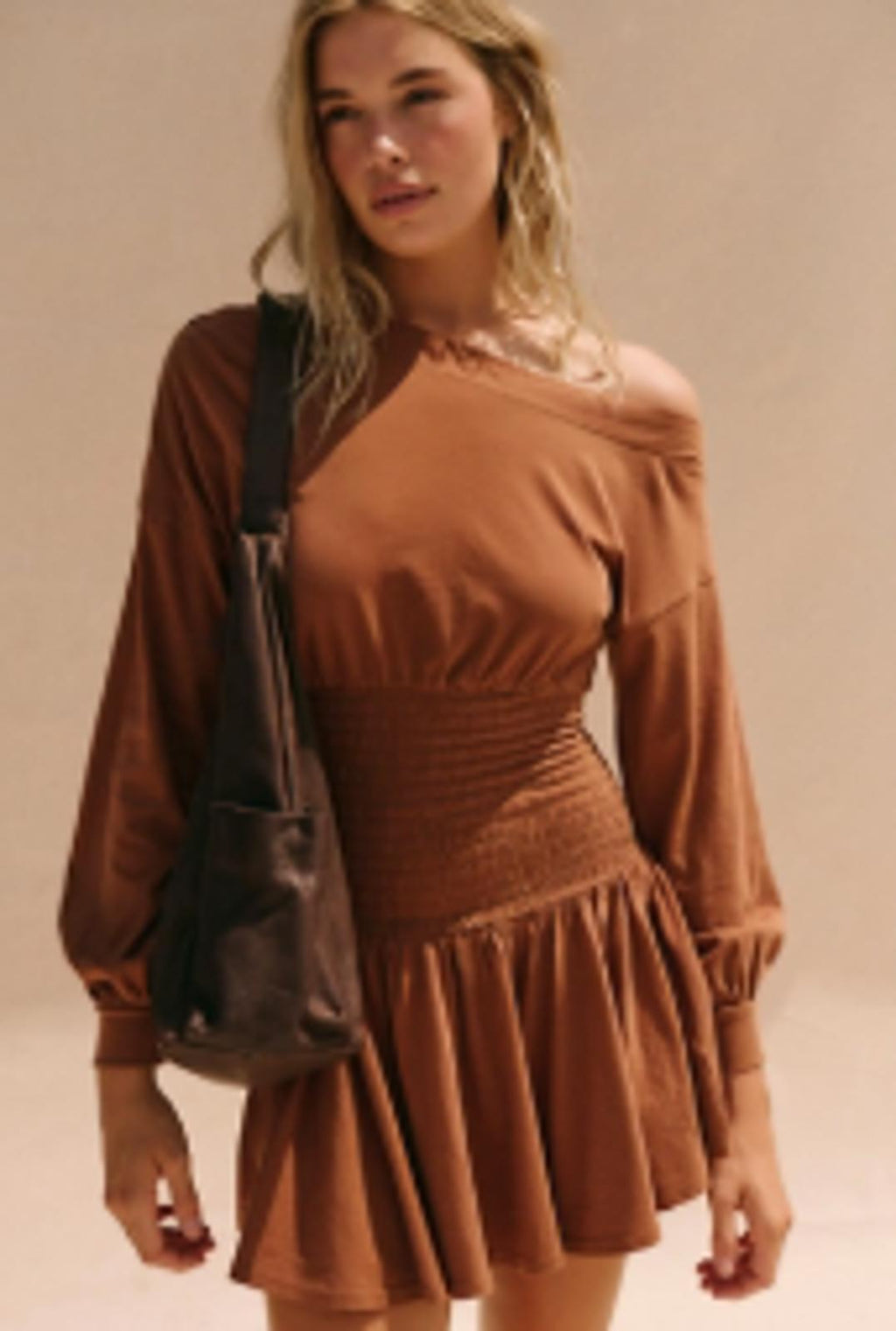 Free People Scorching Hot Long-Sleeve Mini Dress