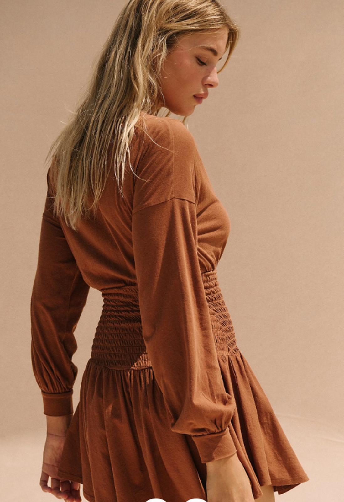 Free People Scorching Hot Long-Sleeve Mini Dress
