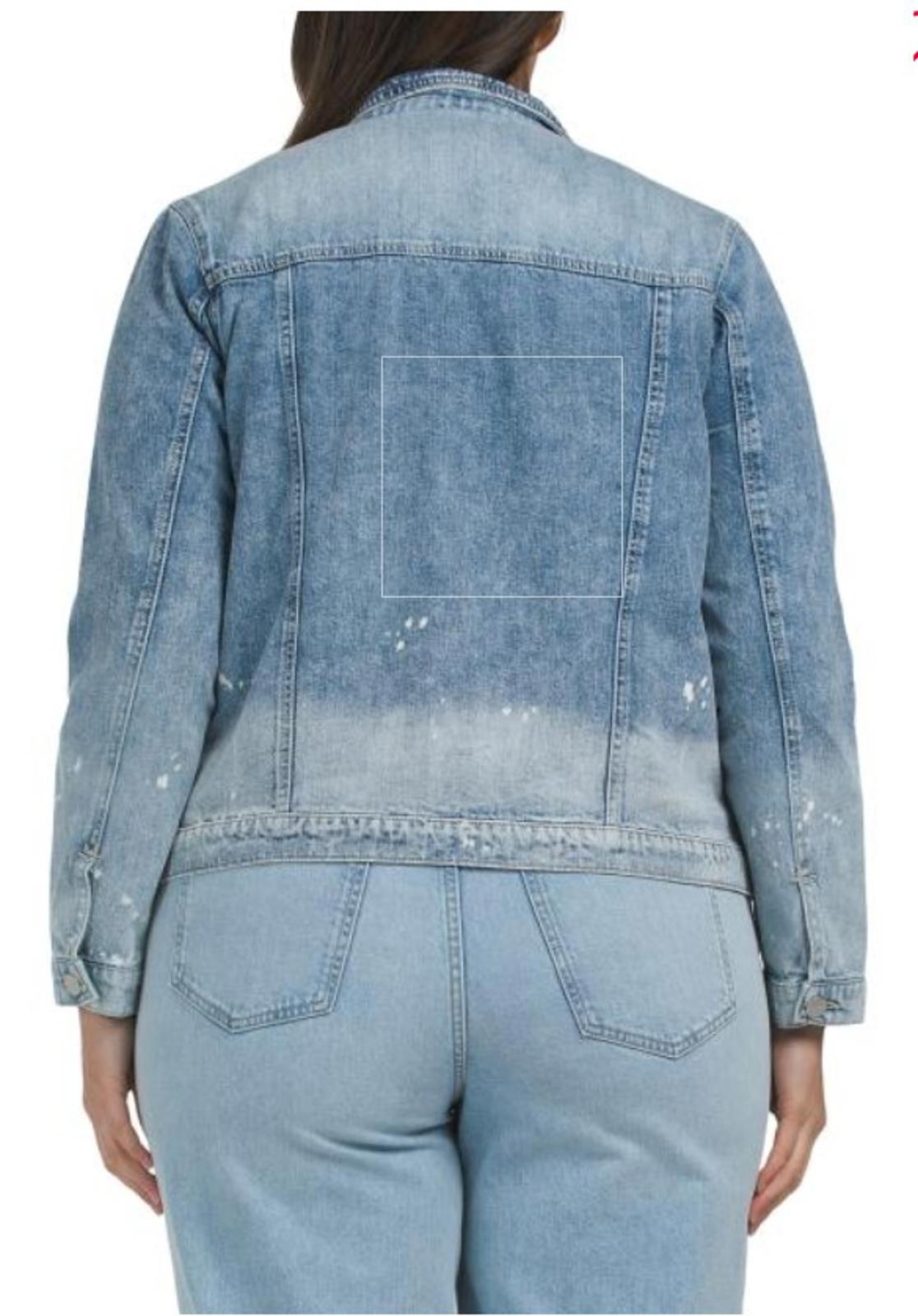 RISEN Plus Relaxed Fit Washed Denim Jacket Size 2X