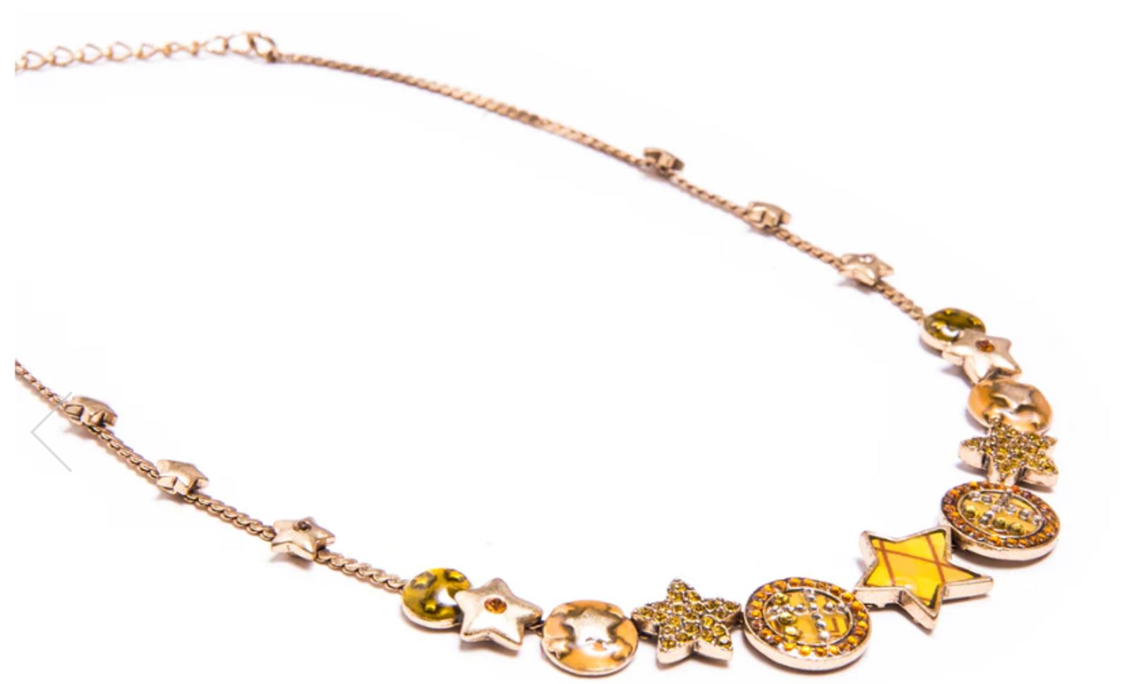 Pillgrim  Crystal Pave Stars Necklace