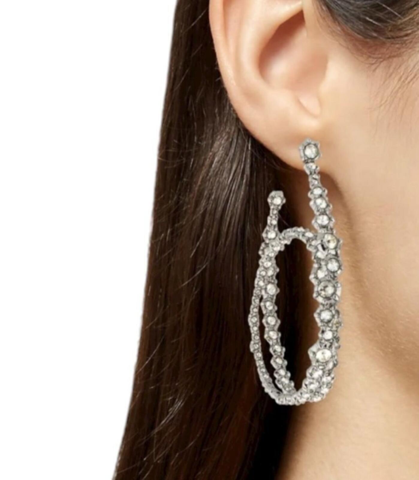Alexis Bittar Punk Royale Crystal Orbiting Hoop Earrings