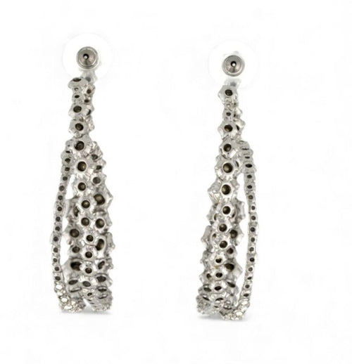 Alexis Bittar Punk Royale Crystal Orbiting Hoop Earrings