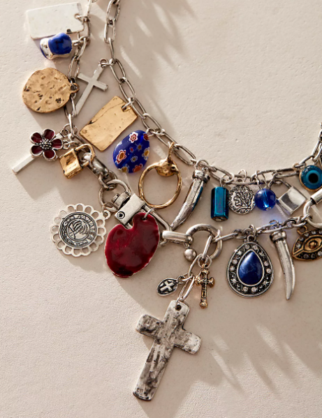 Free People Maxamillion Charm Necklace NWT