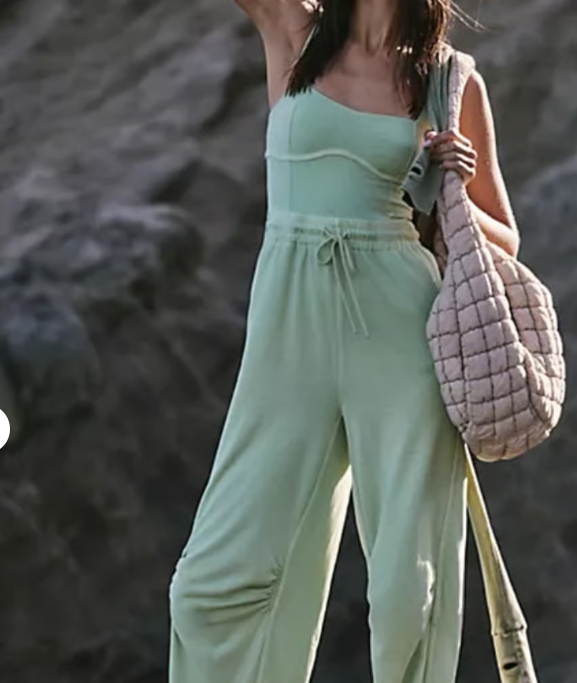 Free People FP Movement Inbound Jumpsuit One Piece Cashmere Pink NWOT