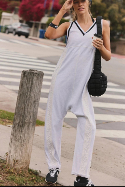 Free People Movement Day Trip Lace Inset One Piece Jumpsuit