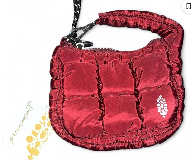 Free People FP Movement Quilted Printed Micro Pouch Sold Out Style NWT