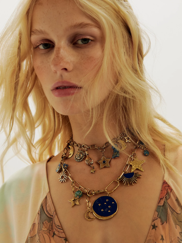 Free People Maxamillion Charm Necklace NWT