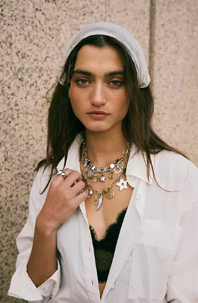 Free People Maxamillion Charm Necklace NWT
