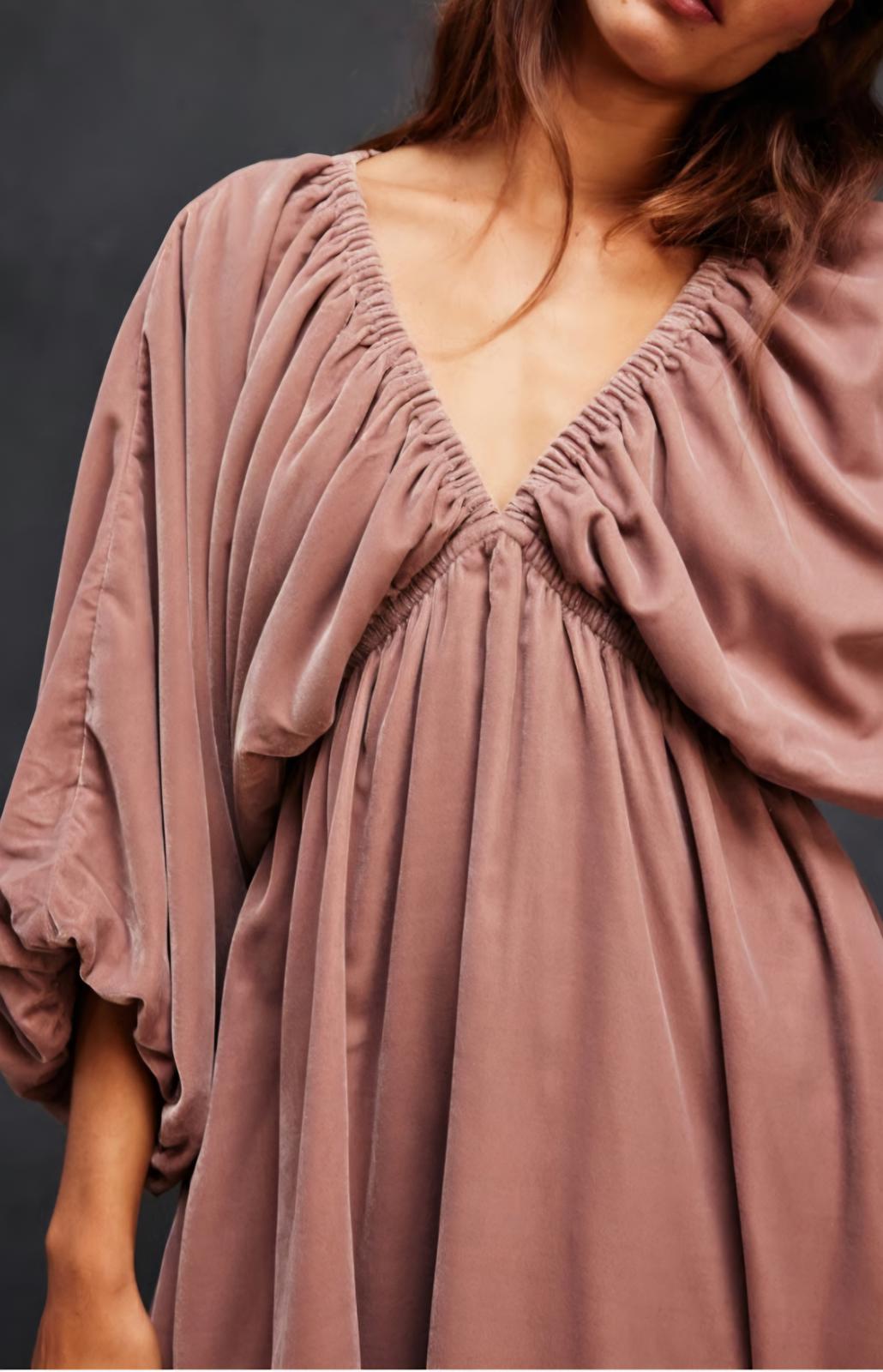 FREE PEOPLE Portia Velvet Mini Dress