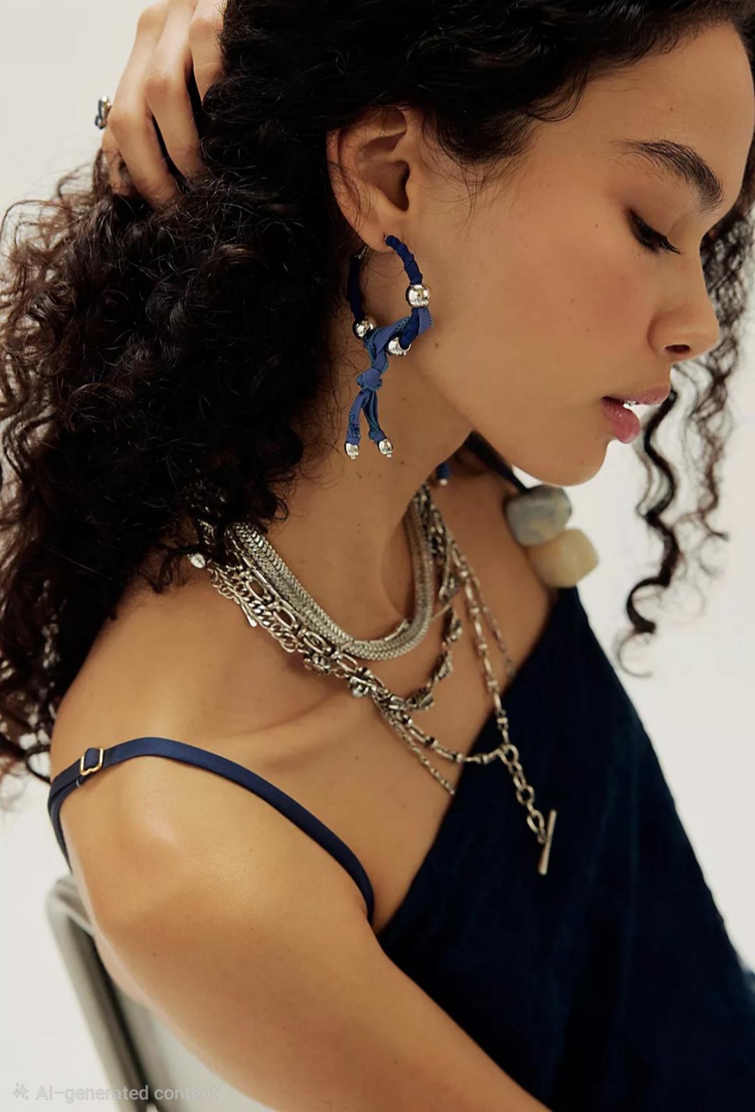 Free People  Lingering Love Hoops Earrings