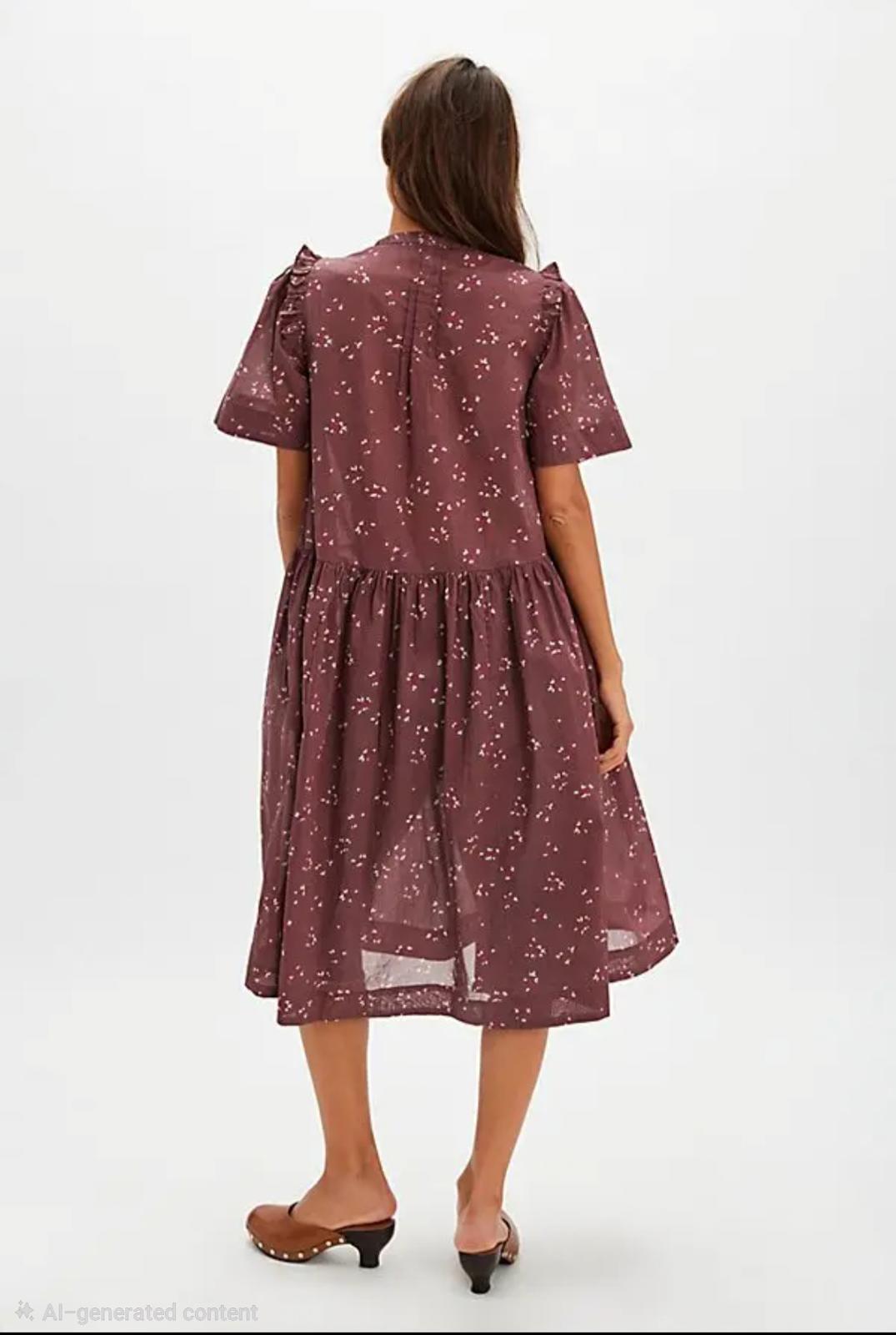 Free People  Bella Mae Midi Dress - Bittersweet Combo