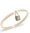 Coach Quilted Lock Hinged Bangle