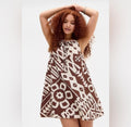BDG Urban Outfitters Eva Tie-Front Ruched Strap Trapse Mini Dress M