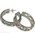 Coach Signature Openwork Hoop Earrings
