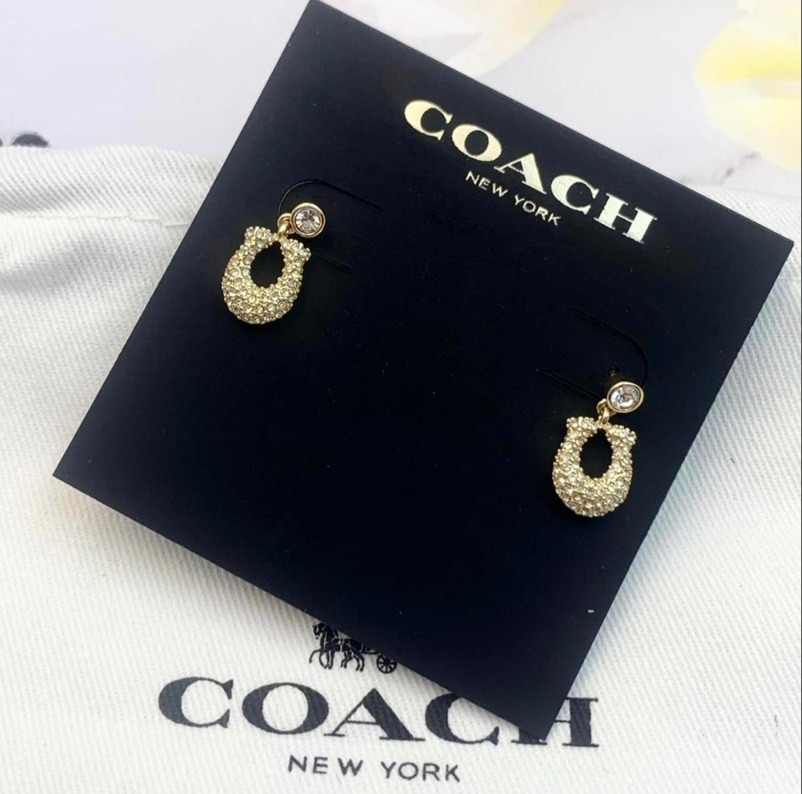 Coach Signature Pavé Earrings