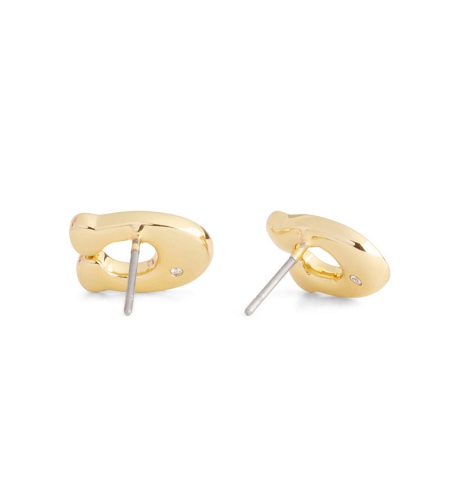 Coach Signature Pavé C Stud Earrings