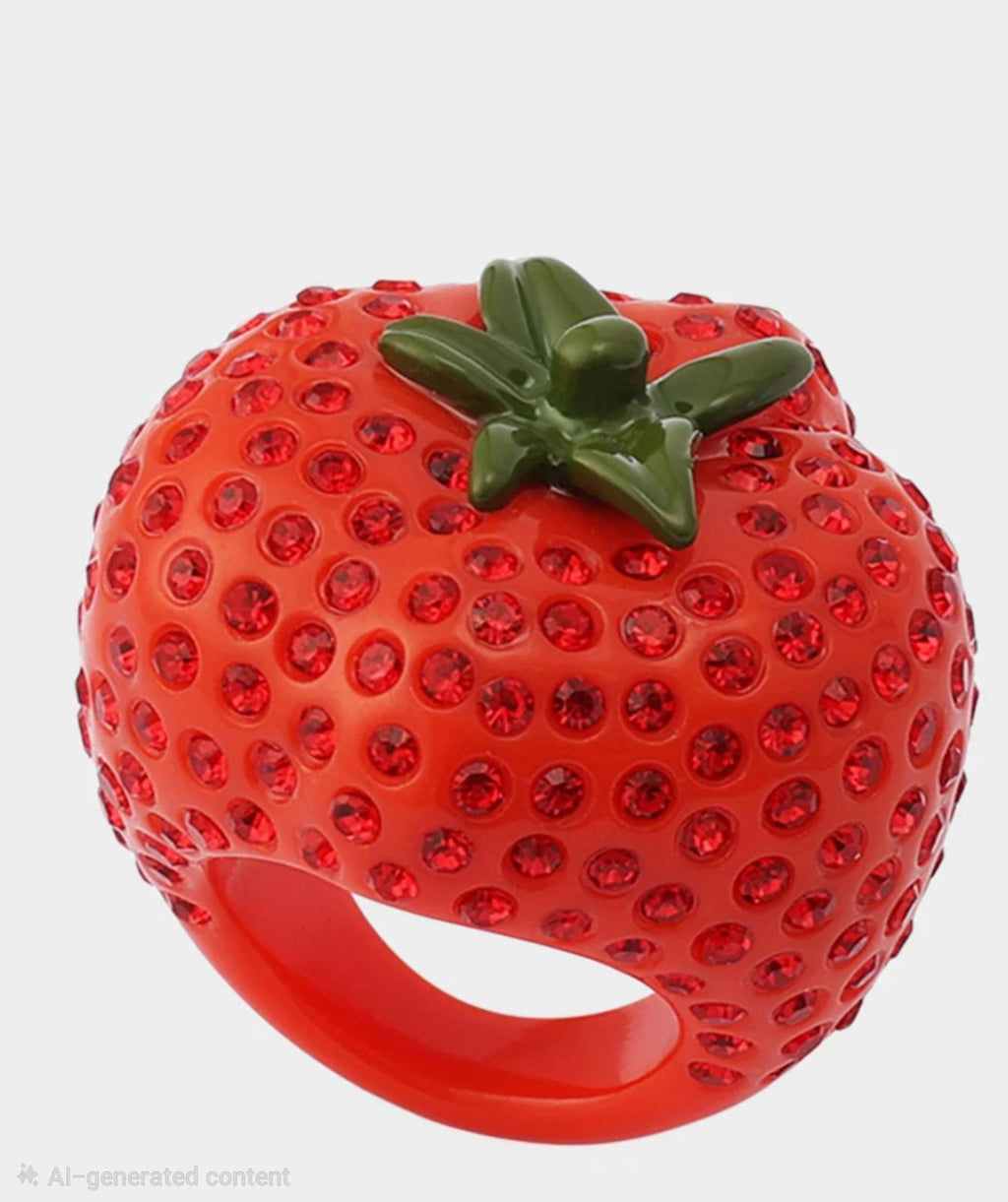 Betsey Johnson Tomato Cocktail Ring